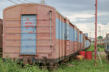 Obraz premium Train / View of railway carriages abandoned.