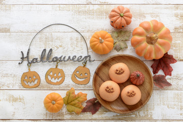 ハロウィンの和菓子　饅頭　お饅頭