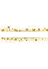 Golden glitter shiny particles vector background