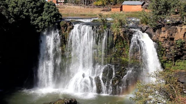 Lily waterfall of Ampefy, Madagascar highlands