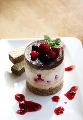 Törtchen, Dessert, Schichtdessert, Süßspeise, Parfait