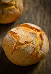 traditional homemade round bread