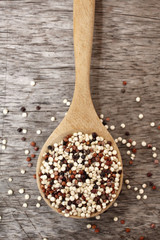 Quinoa on spoon