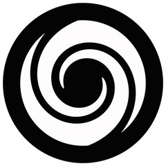abstract black and white circle
