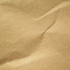 Close up of wrinkle brown bag texture