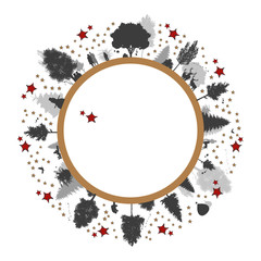 Weihnachtskarte mit Sternen und Textfreiraum