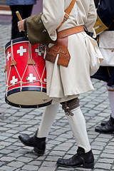 Background of a medieval soldiers, drummers
