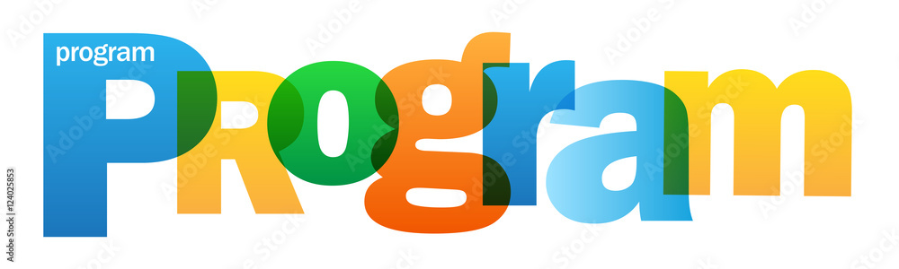 Poster program vector letters icon
