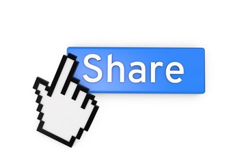 cursor symbol clicking a share button