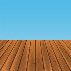 wood floor with blue back