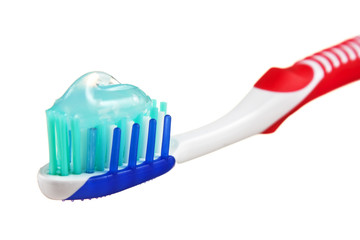 toothbrush with toothpaste