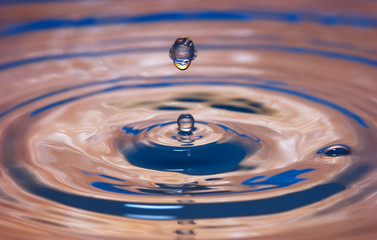 round transparent drop of water