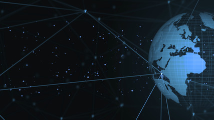 digital numbers and connection background