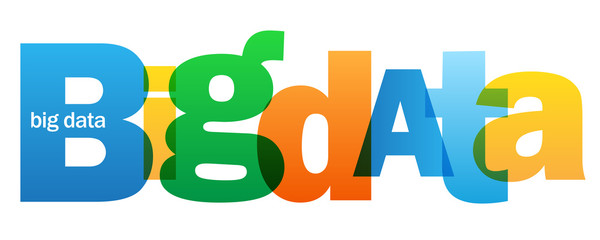 "BIG DATA" colourful vector letters icon