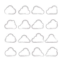 sketch cloud icons