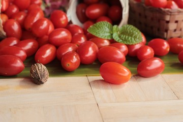 Pear cherry tomatoes is organic healthy food.