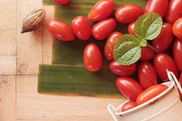 Pear cherry tomatoes is organic healthy food.