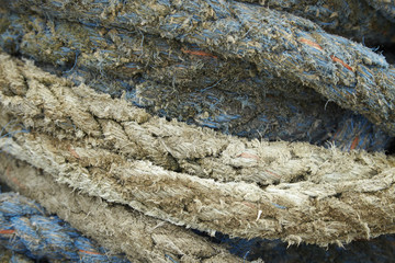 A whole page of decaying fishing rope background texture