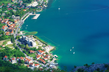 Top view of the seacoast. Montenegro.