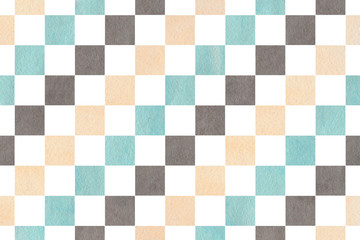 Watercolor square pattern.