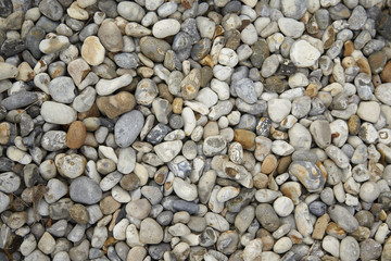 A whole page of pebbles on the beach background texture 