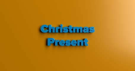 Christmas Present Shopping - 3D rendered colorful headline illustration.  Can be used for an online banner ad or a print postcard.
