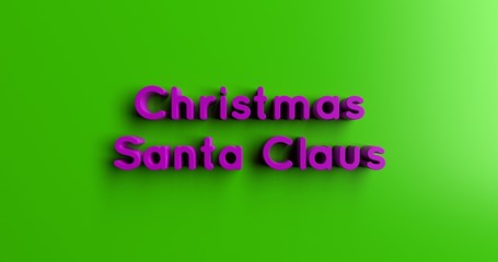Christmas Santa Claus - 3D rendered colorful headline illustration.  Can be used for an online banner ad or a print postcard.