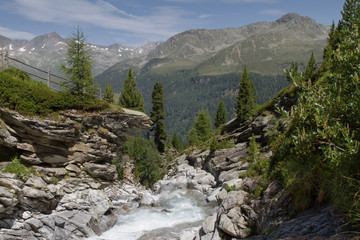 Obraz premium Alpine Brook At Riva Di Turres / South Tirol