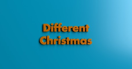 Different Christmas Presents - 3D rendered colorful headline illustration.  Can be used for an online banner ad or a print postcard.
