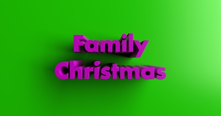 Family Christmas Games - 3D rendered colorful headline illustration.  Can be used for an online banner ad or a print postcard.