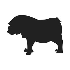 Bulldog black silhouette
