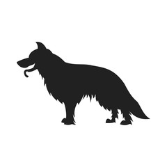 German shepherd black silhouette