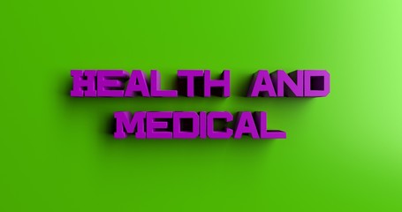 Health and Medical Information - 3D rendered colorful headline illustration.  Can be used for an online banner ad or a print postcard.