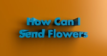 How Can I Send Flowers - 3D rendered colorful headline illustration.  Can be used for an online banner ad or a print postcard.