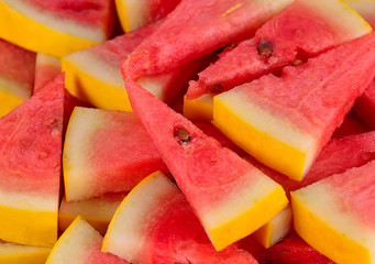 Ripe water melon on background