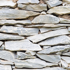 stones were arranged in a wall.