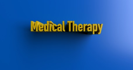Medical Therapy - 3D rendered colorful headline illustration.  Can be used for an online banner ad or a print postcard.