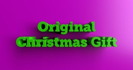 Original Christmas Gift Ideas - 3D rendered colorful headline illustration.  Can be used for an online banner ad or a print postcard.