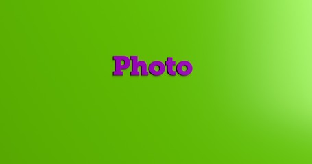 Photo - 3D rendered colorful headline illustration.  Can be used for an online banner ad or a print postcard.