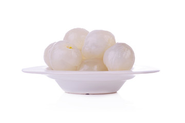 lychees isolated on white