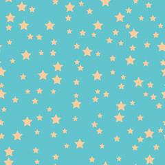 Seamless pattern with stars on a blue background