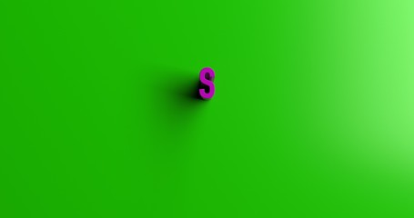 S - 3D rendered colorful headline illustration.  Can be used for an online banner ad or a print postcard.