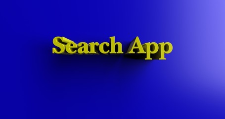 Search App - 3D rendered colorful headline illustration.  Can be used for an online banner ad or a print postcard.