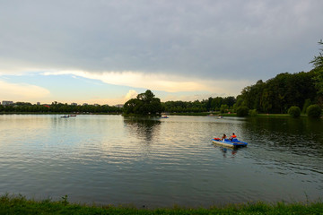 Catamarans on the pond