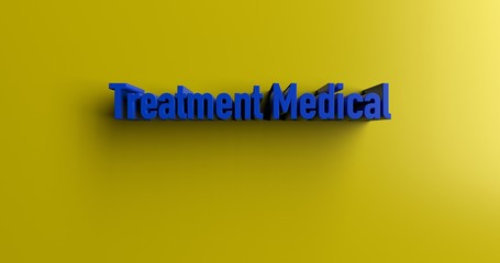 Treatment Medical - 3D rendered colorful headline illustration.  Can be used for an online banner ad or a print postcard.