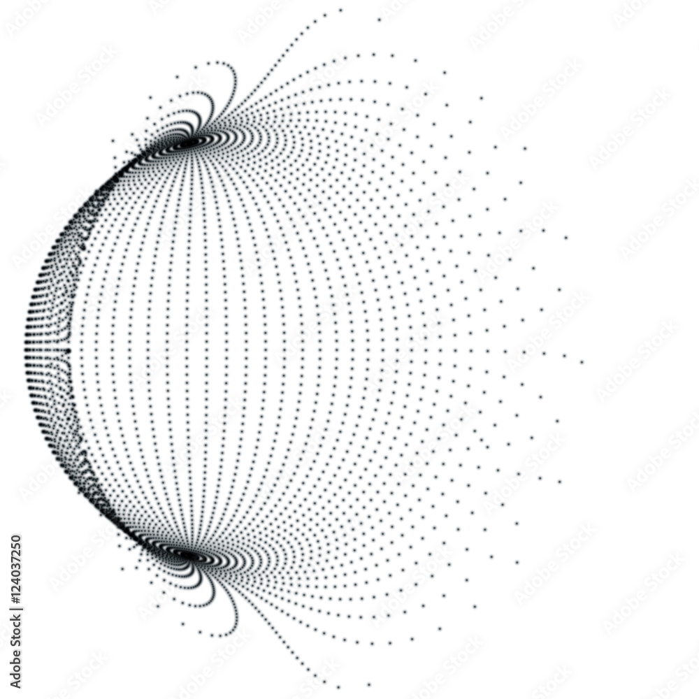 Poster black sphere background - abstract globe grid - futuristic vector design