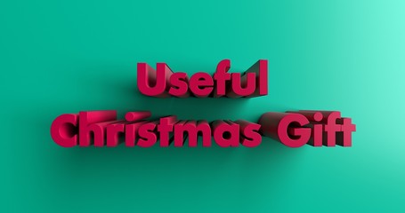 Useful Christmas Gift Ideas - 3D rendered colorful headline illustration.  Can be used for an online banner ad or a print postcard.