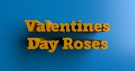 Valentines Day Roses - 3D rendered colorful headline illustration.  Can be used for an online banner ad or a print postcard.