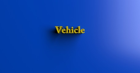 Vehicle - 3D rendered colorful headline illustration.  Can be used for an online banner ad or a print postcard.