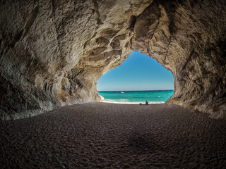 Cave in Cala Gonone Italy